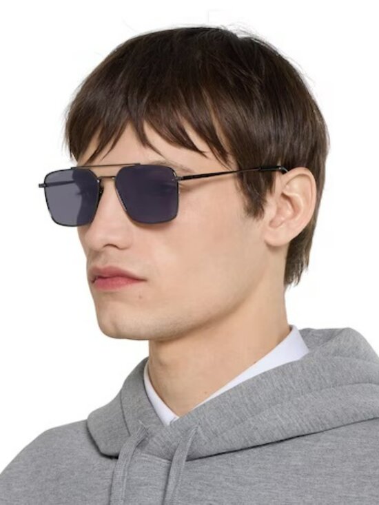 Gucci Women Sunglasses Ruthenium Violet Rectangular GG1957SA 003 NEW AUTHENTIC main image 6